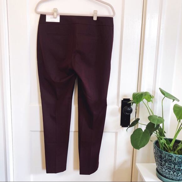 Ann Taylor Maroon Modern Slim Leg Dress Pants - Picture 7 of 12